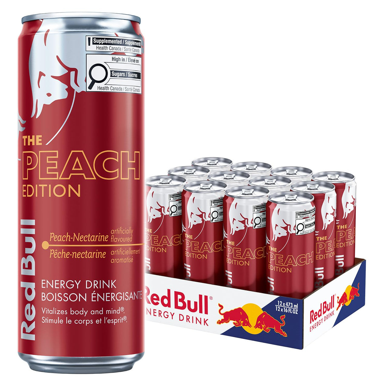 Red Bull Energy Drink Peach Edition 473ml - 12 Pack