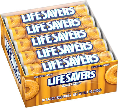 Lifesavers Rolls Butter Rum Hard Candy - 20ct