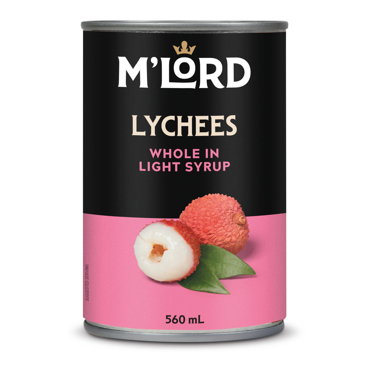M'Lord Lychees Whole in Light Syrup 560ml - Case of 12