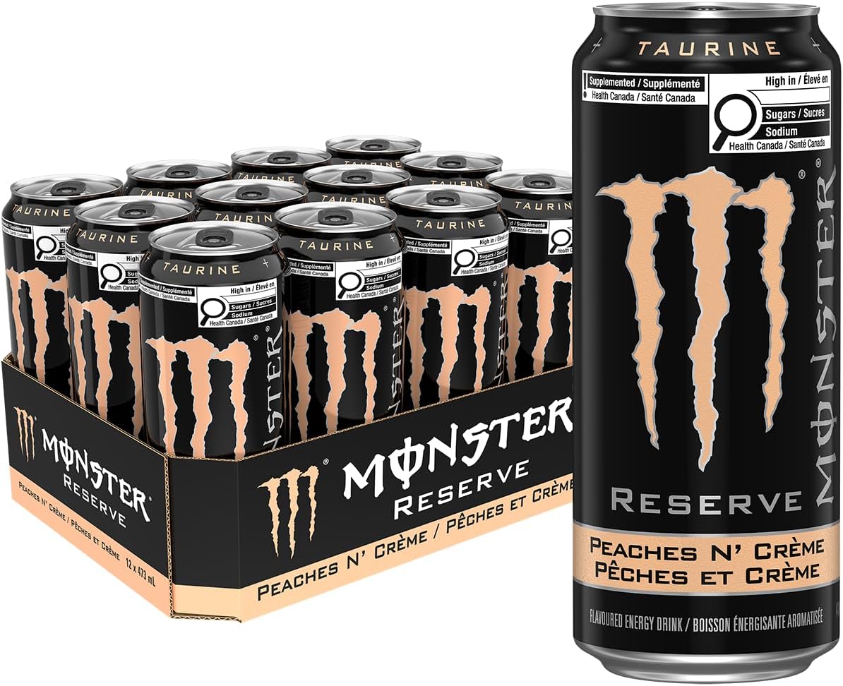 Monster Reserve Peaches N' Crème 473ml - Case of 12