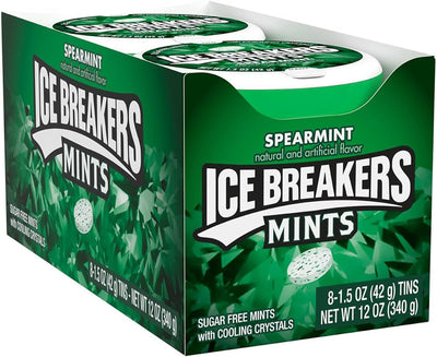 Ice Breakers Mints Spearmint Tins - Case of 8