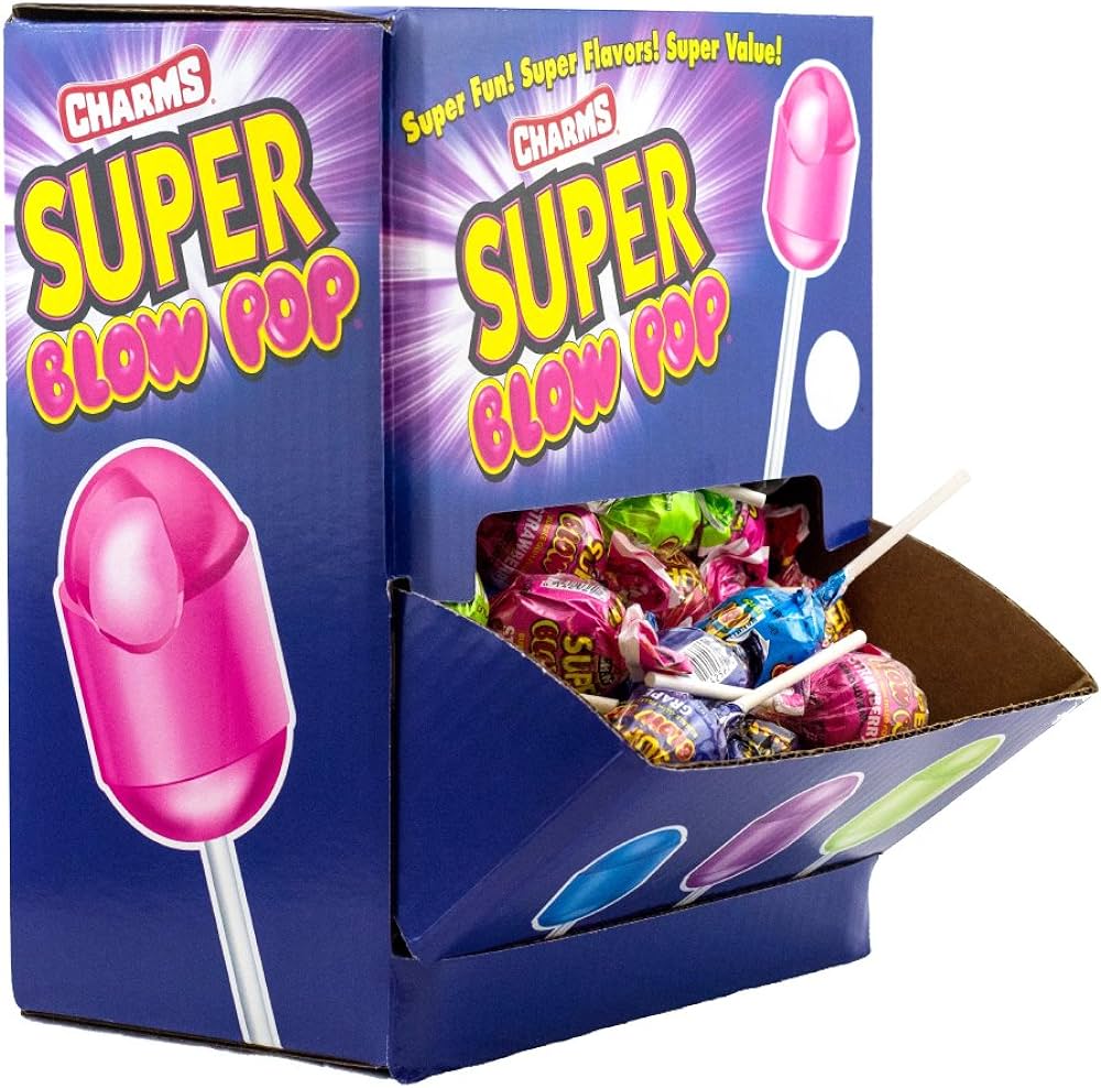 Charms Super Blow Pop Assorted - 100ct