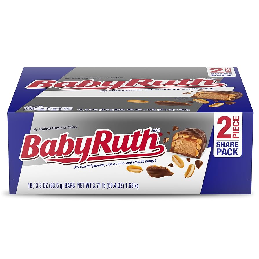 Baby Ruth 2pc Share Pack Bar 3.3oz - 18ct