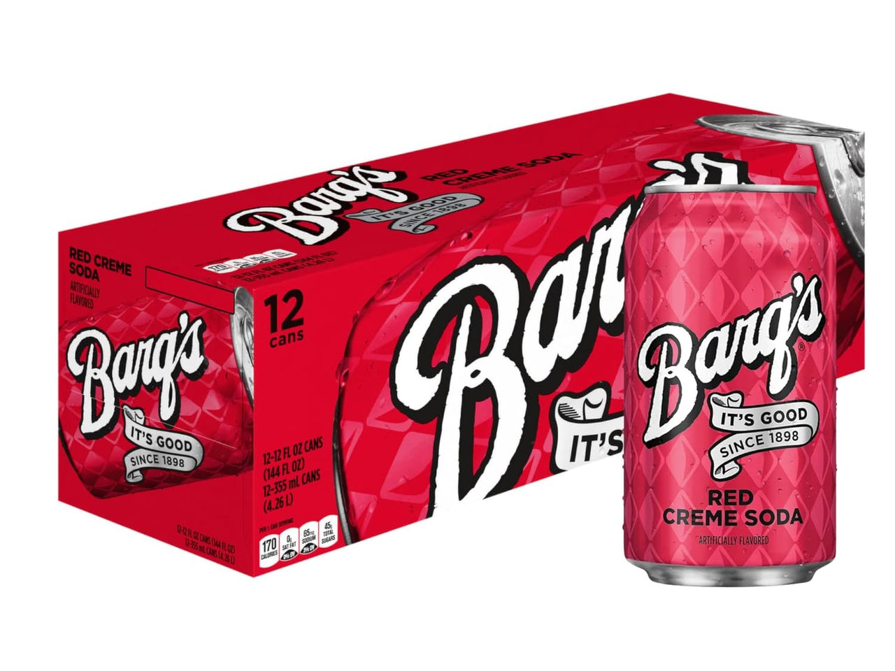 Barq's Red Creme Soda 355ml - Case of 12