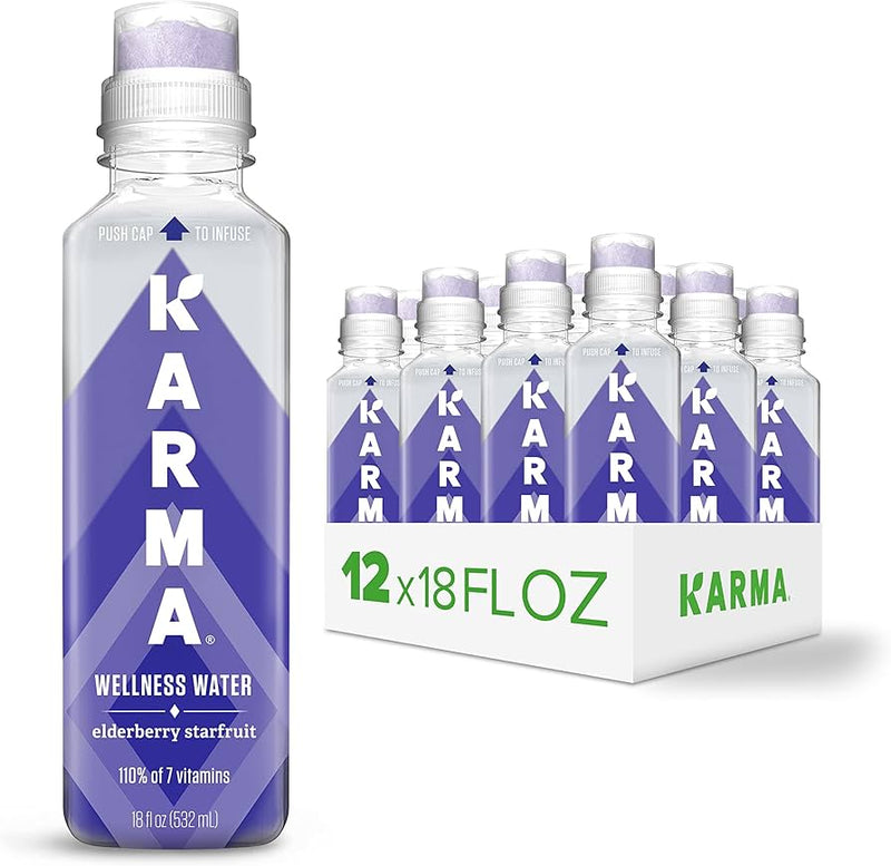 Karma Probiotic Water Elderberry Starfruit 532ml (12 Pack)