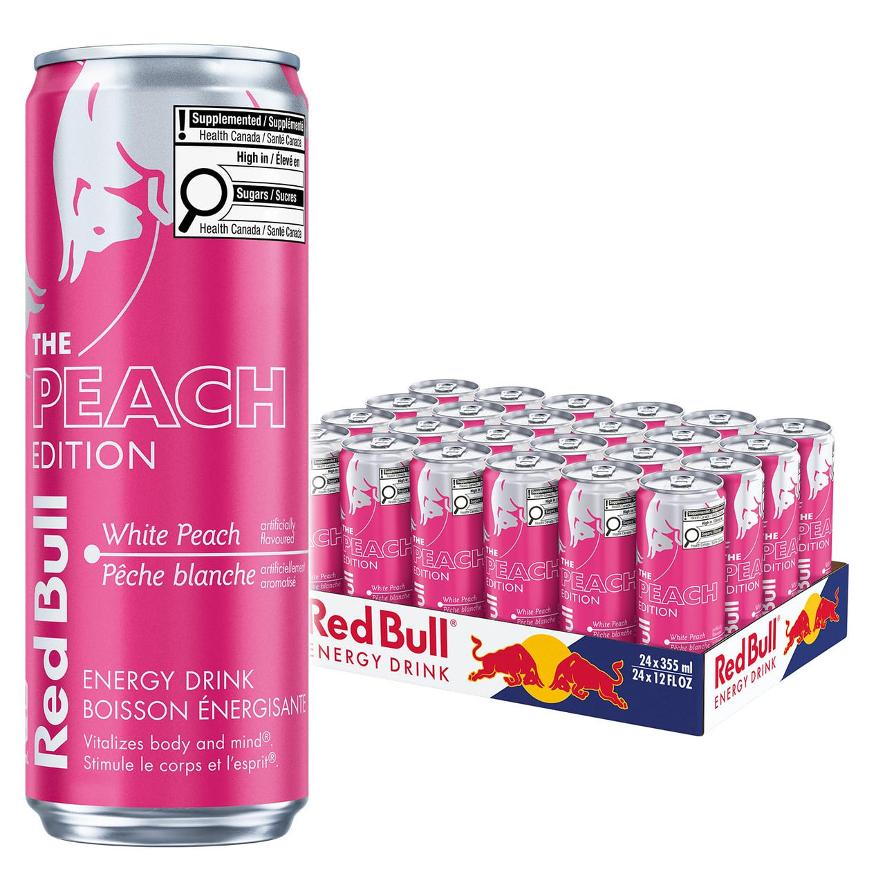 Red Bull Energy Drink White Peach Edition 355ml - Case of 24