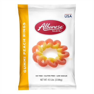 Albanese Gummi Peach Rings 4.5lb