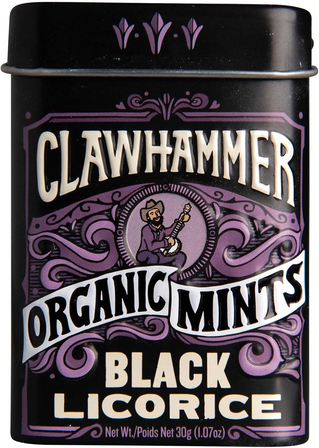 Clawhammer Organic Mints Black Licorice 50g - 12ct