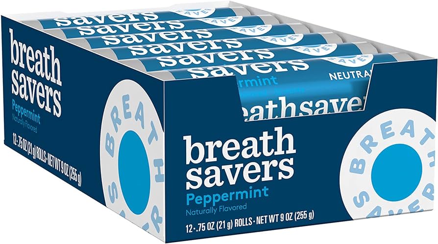 Breath Savers Peppermint Rolls 21g - 12ct