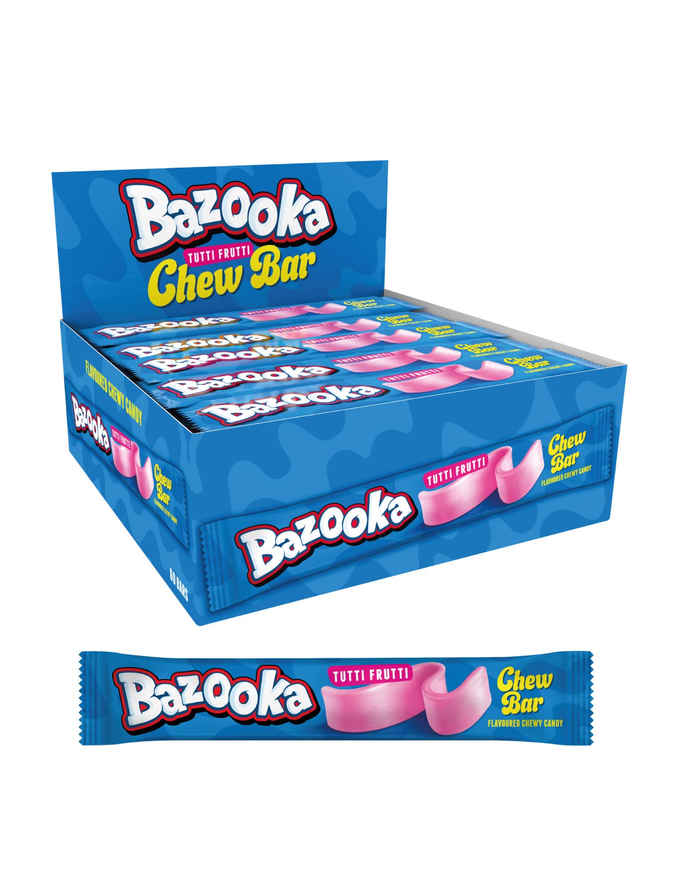 Bazooka Tutti Frutti Chew Bar 60ct - UK