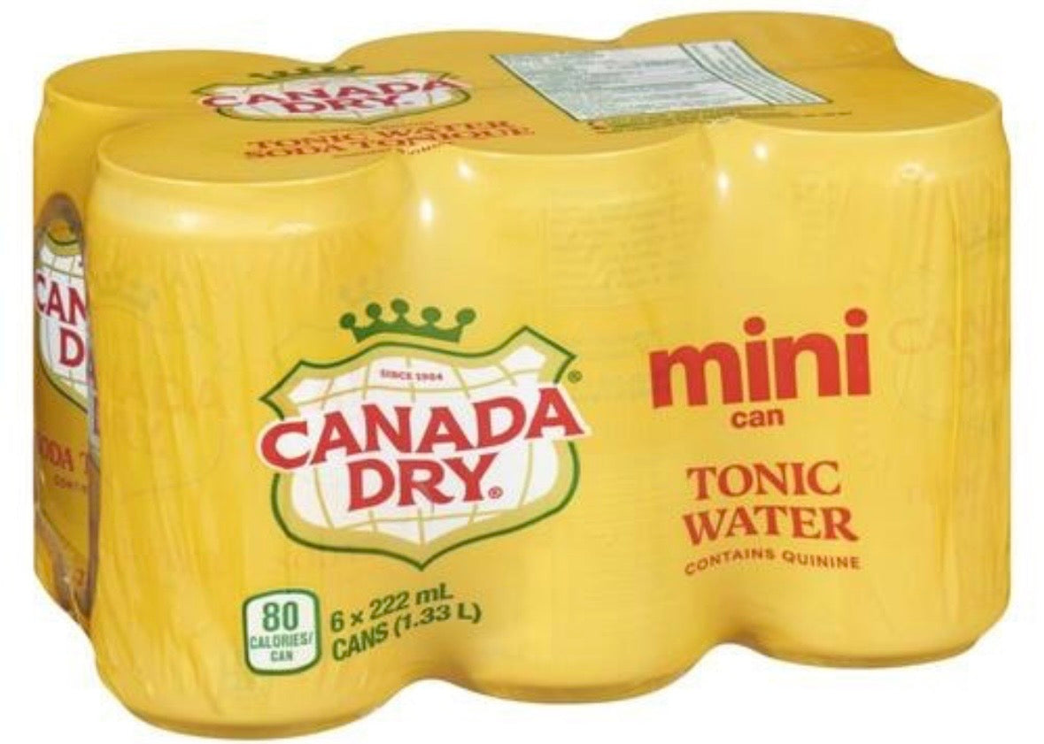 Canada Dry Tonic Water Mini 222ml - Case of 6