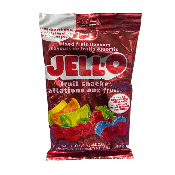 Jell-O Mixed Fruit Snacks 120g - Case of 12