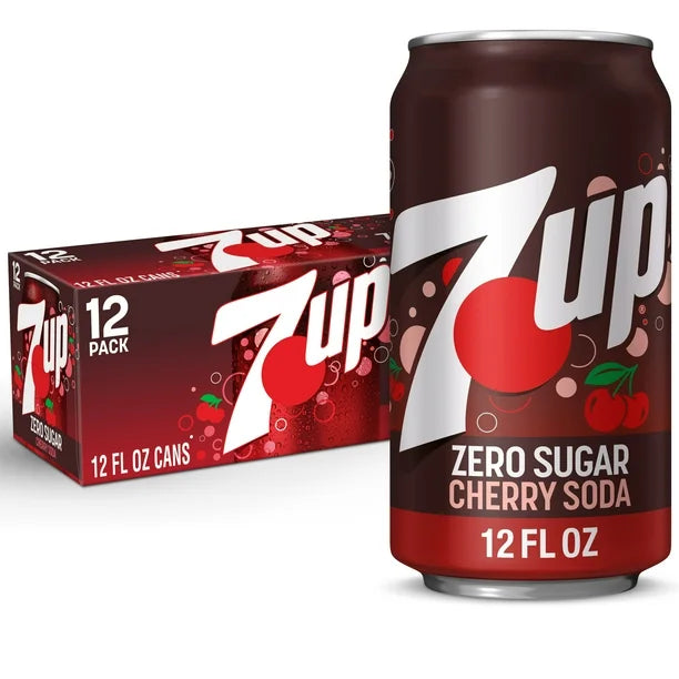 7up Cherry ZERO 355ml - Case of 12(BB.Sep.17.2025)