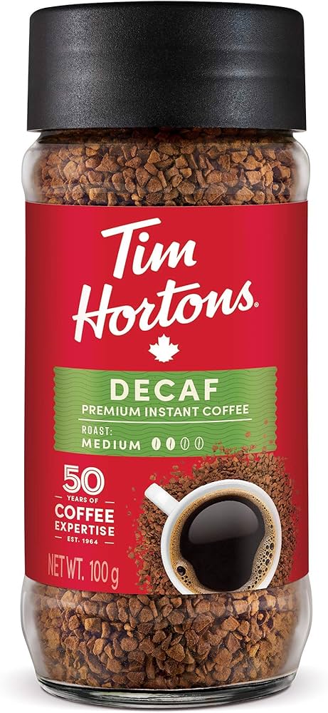 Tim Hortons Decaf Instant Coffee 100g - Case of 12
