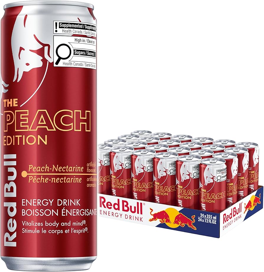 Red Bull Energy Drink Peach Edition 355ml - Case of 24