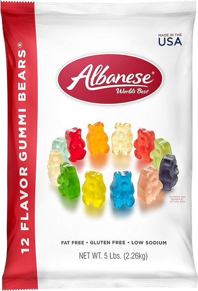 Albanese 12 Flavor Gummi Bears 5Ib