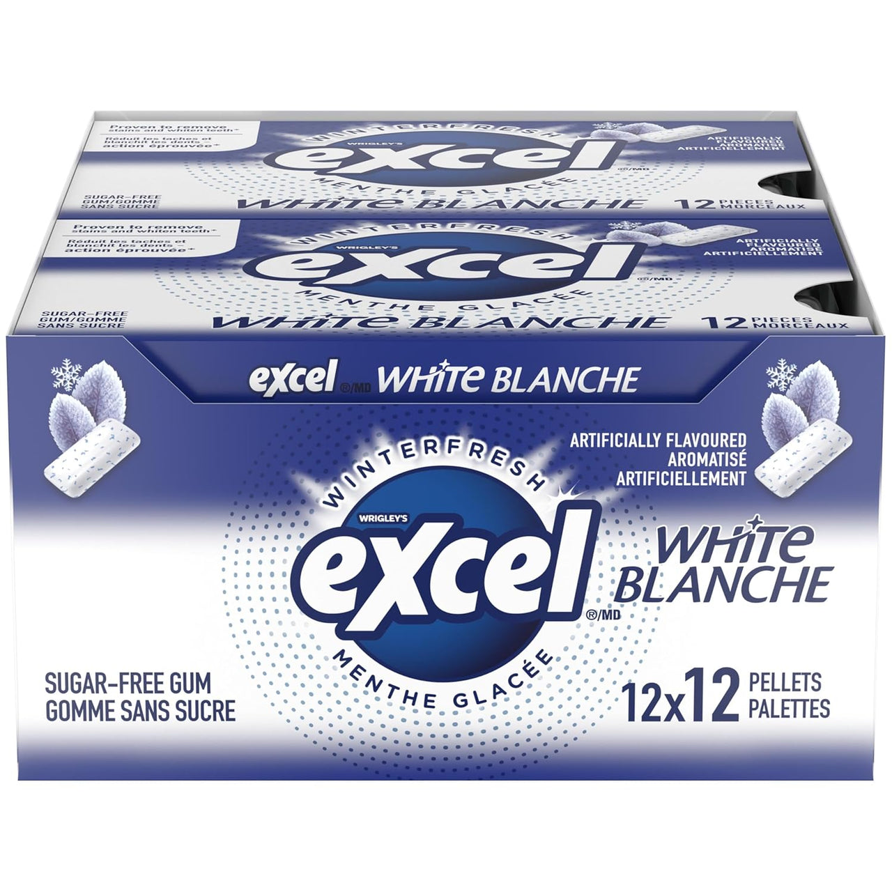 Excel Winterfresh White Gum 12pcs - 12ct