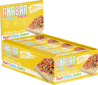 Anabar Protein Bar White Chocolate Fruity Cereal Crunch 65g - Box of 12