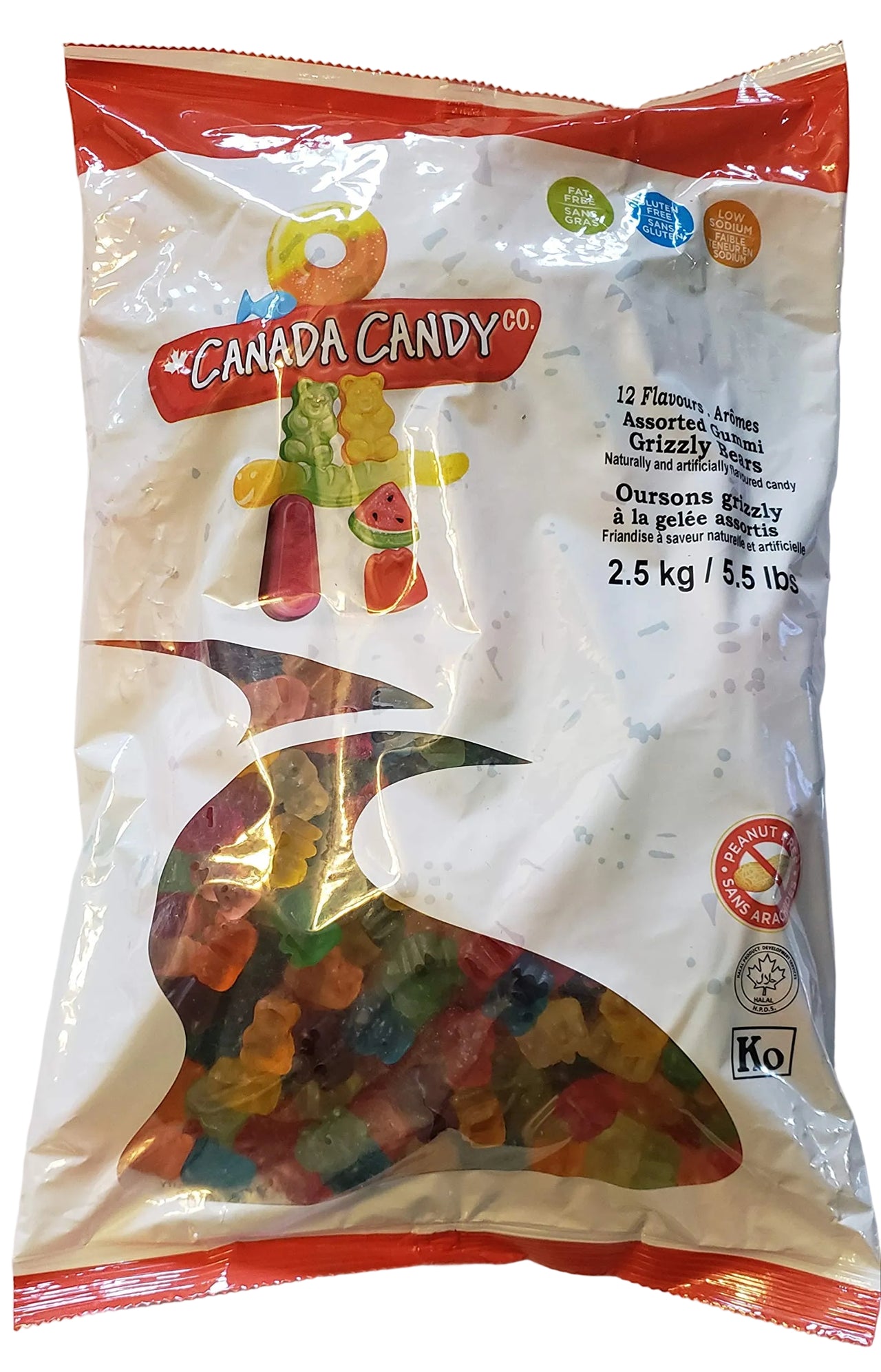 Canada Candy 12 Flavours Assorted Gummi Grizzly Bears 2.5kg