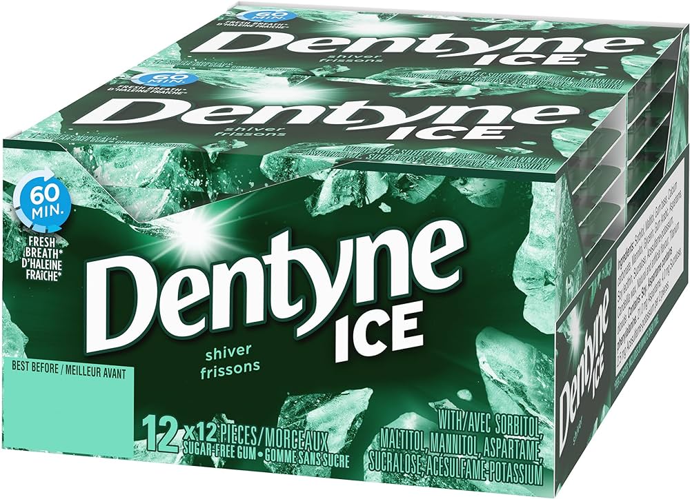 Dentyne Ice Shiver Gum - 12ct (Canada)