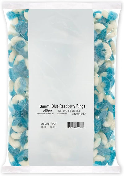 Albanese Gummi Blue Raspberry Rings 4.5lb