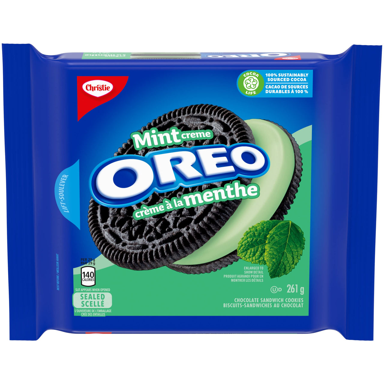 Oreo Mint Crème Cookies 261g  - Case of 12