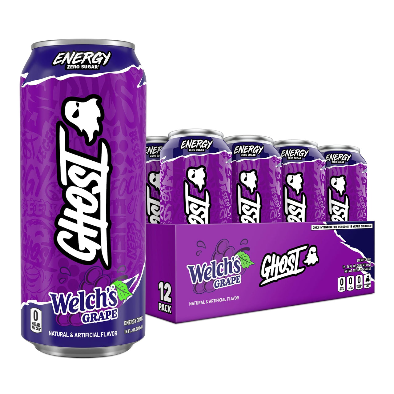 Ghost Welch's Grape Energy Drink 473ml - Case of 12