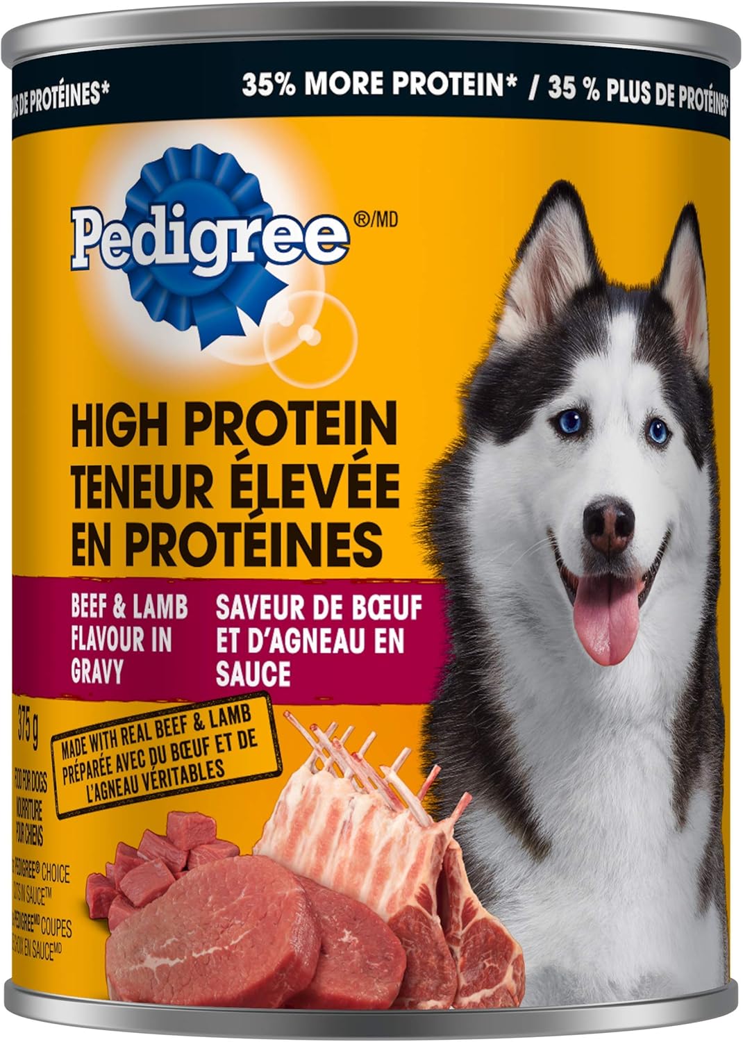 Pedigree High Protein Beef & Lamb Dog Food 375g - Case of 12