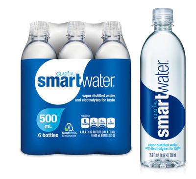 Glaceau Smartwater Vapeur distilled water 500ml (24 pack)