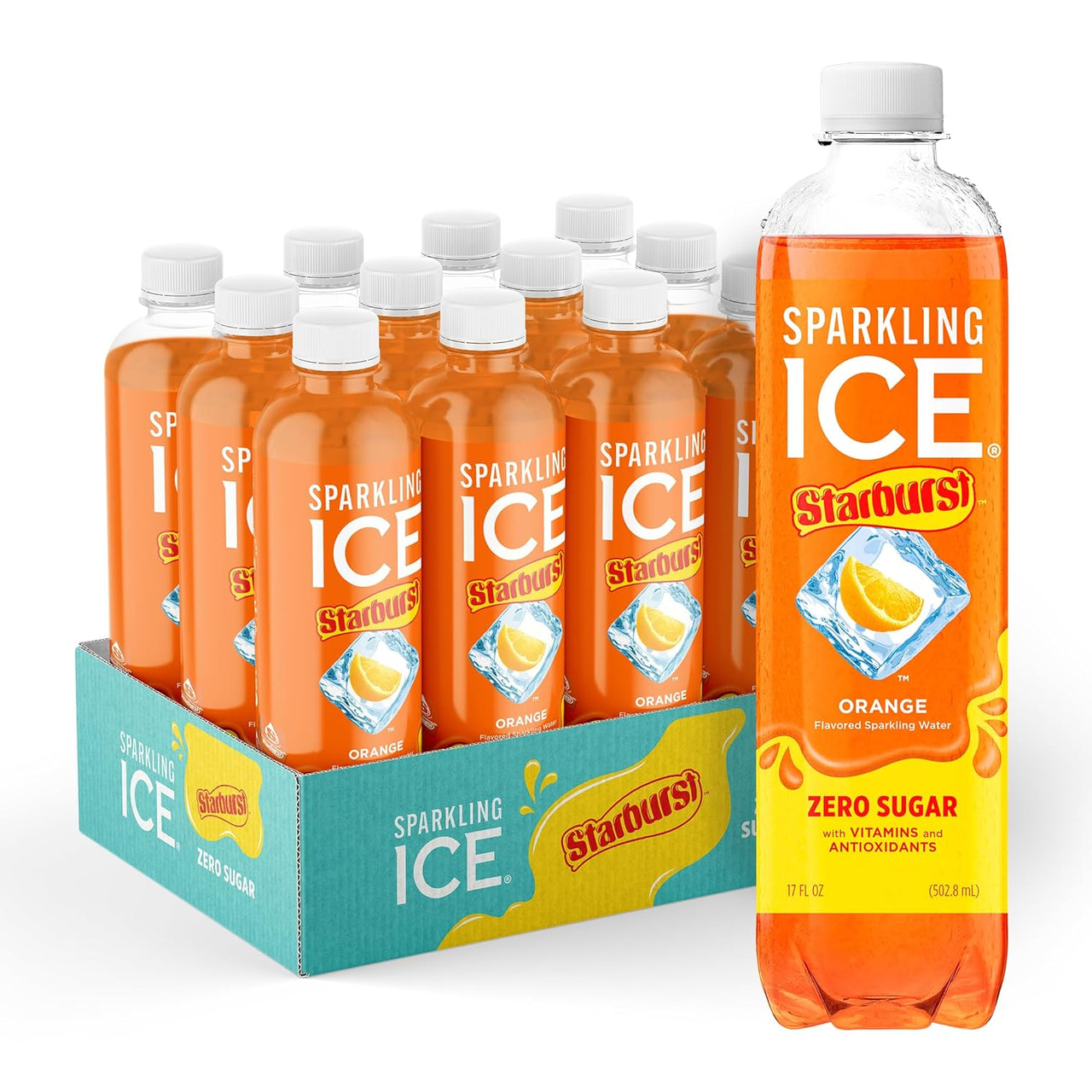 Sparkling Ice Zero Starburst Orange 503ml - Case of 12