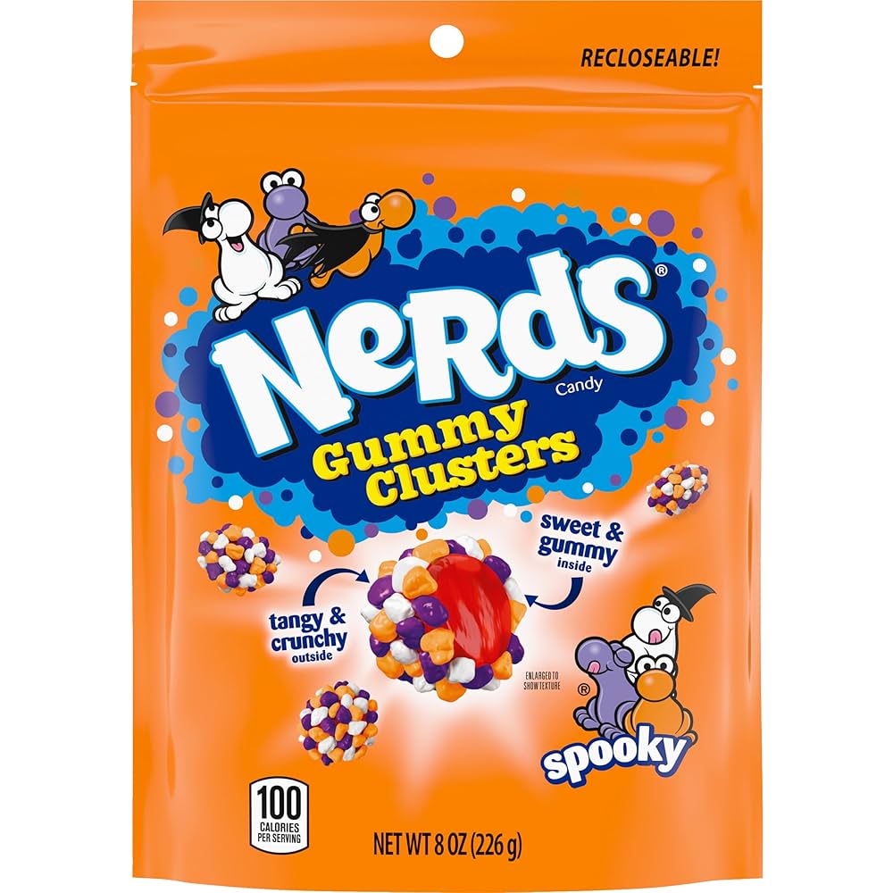 Nerds Gummy Clusters Spooky Peg Bag 8oz (226g) - Case of 12