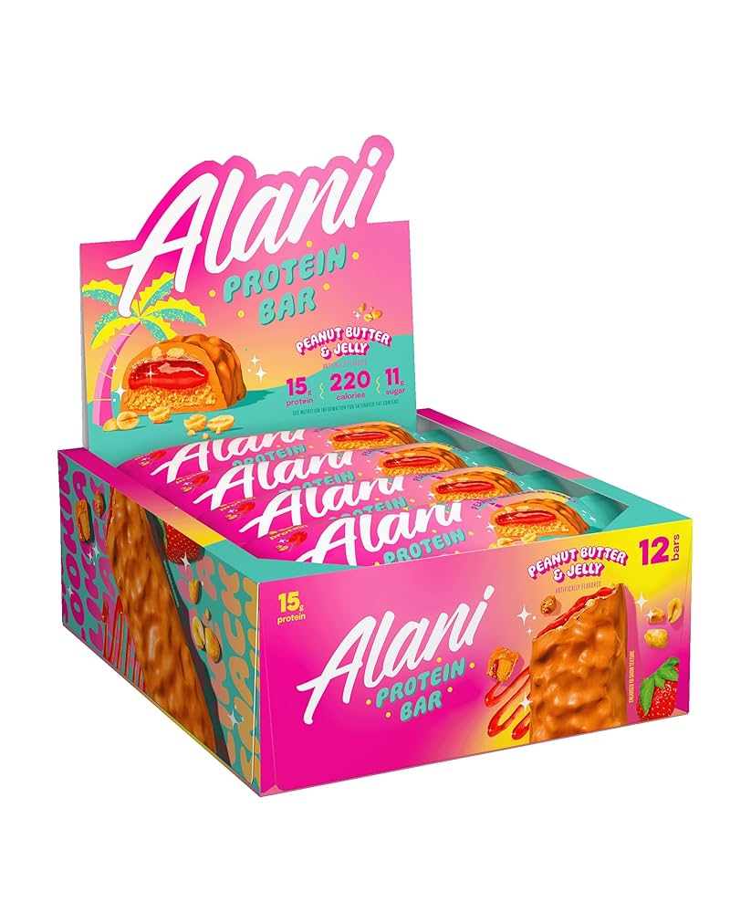 Alani Protein Bar Peanut Butter & Jelly 52g - 12ct