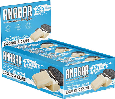 Anabar Protein Bar White Chocolate Cookies & Creme 65g - Box of 12