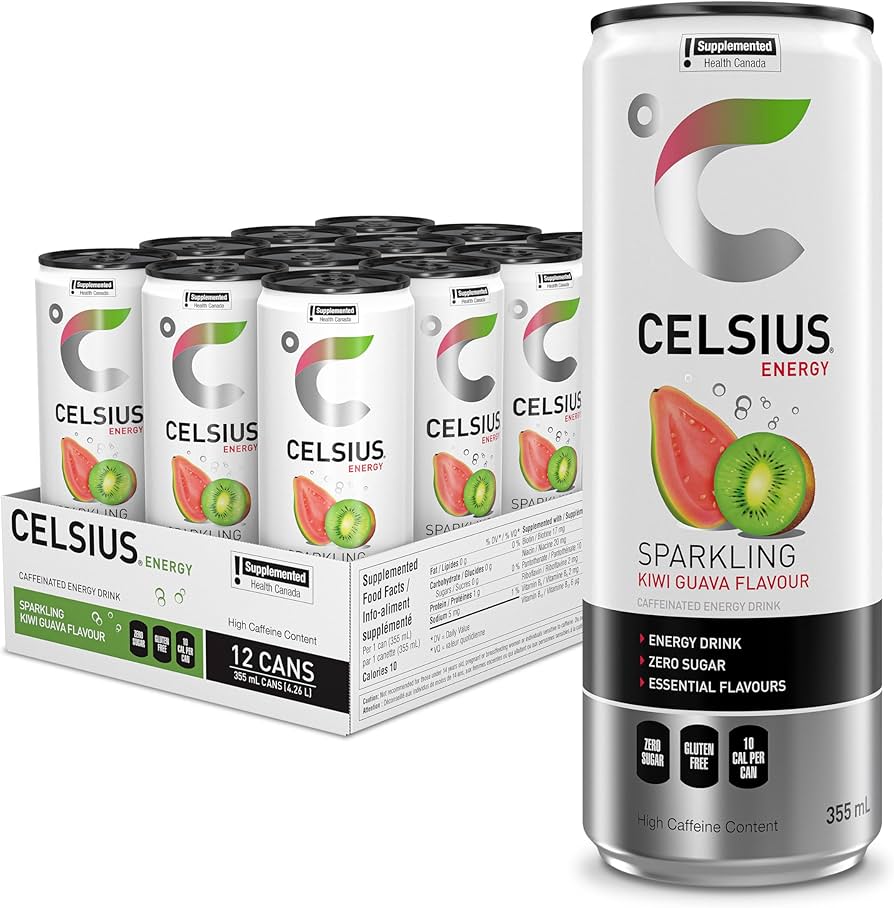 Celsius Kiwi Guava Energy Drink 355ml - Case of 12