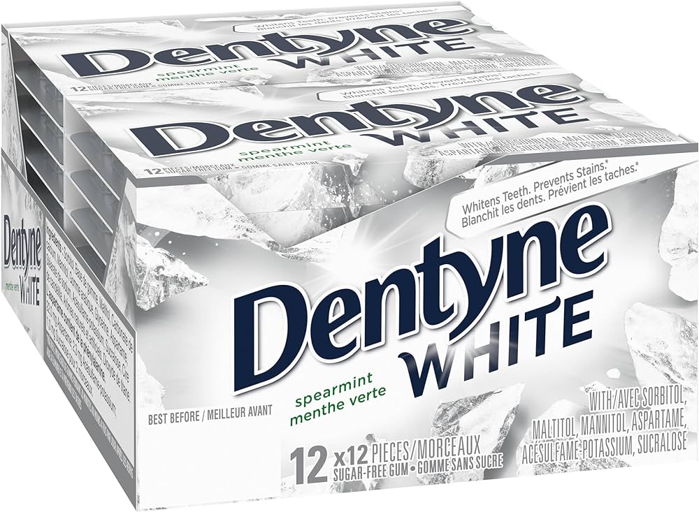Dentyne White Spearmint Gum - 12ct (Canada)