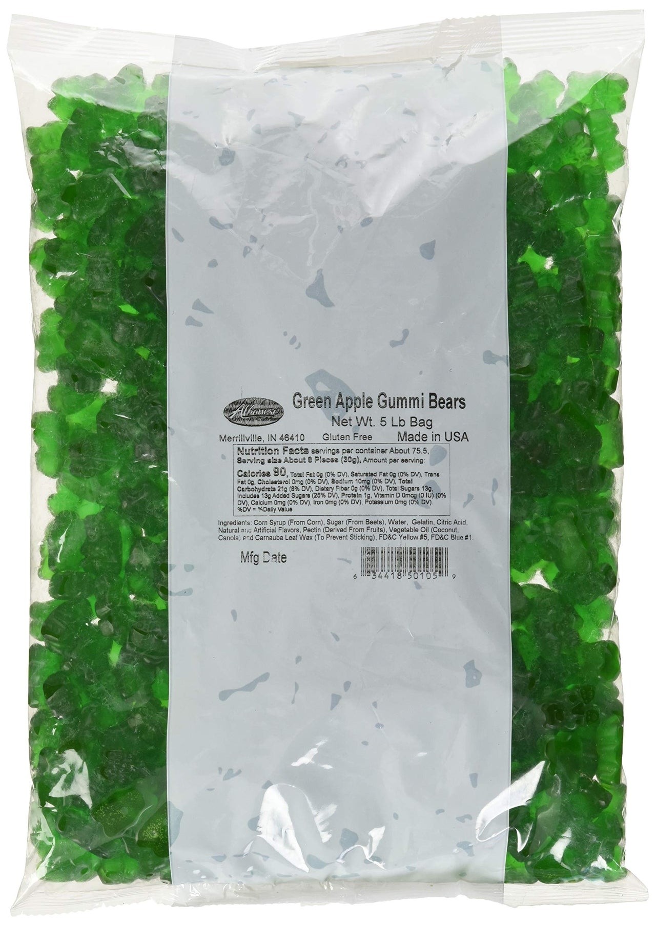 Albanese Green Apple Gummi Bears 5lb