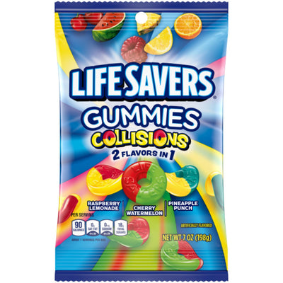 Lifesavers Gummies Collisions 2 Flavors In 1 (Case of 12)