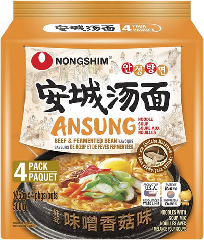 Nongshim Ansung Spicy Miso Noodle Soup 4 Pack - 4ct