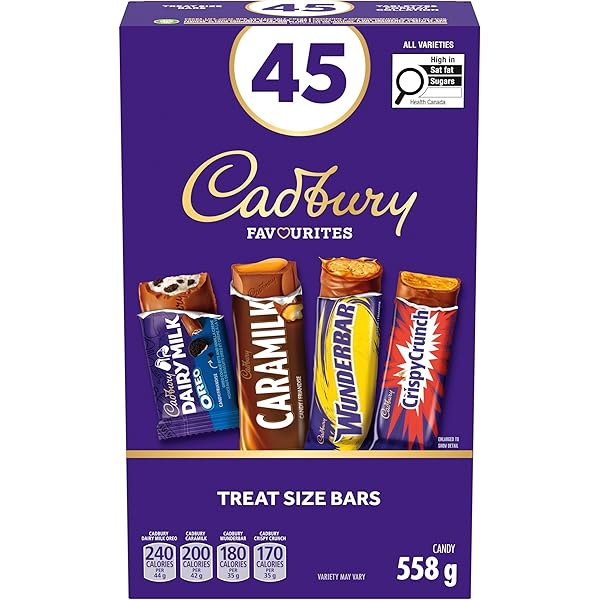 Cadbury Assorted Treat Size Bars 558g - 45ct