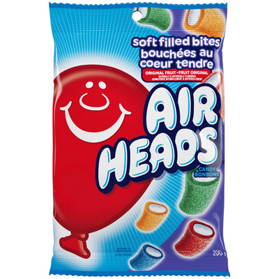 Airheads Soft Filled Bites Original Fruit 200g - Case of 12