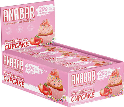 Anabar Protein Bar Frosted Strawberry Cupcake 65g - Box of 12