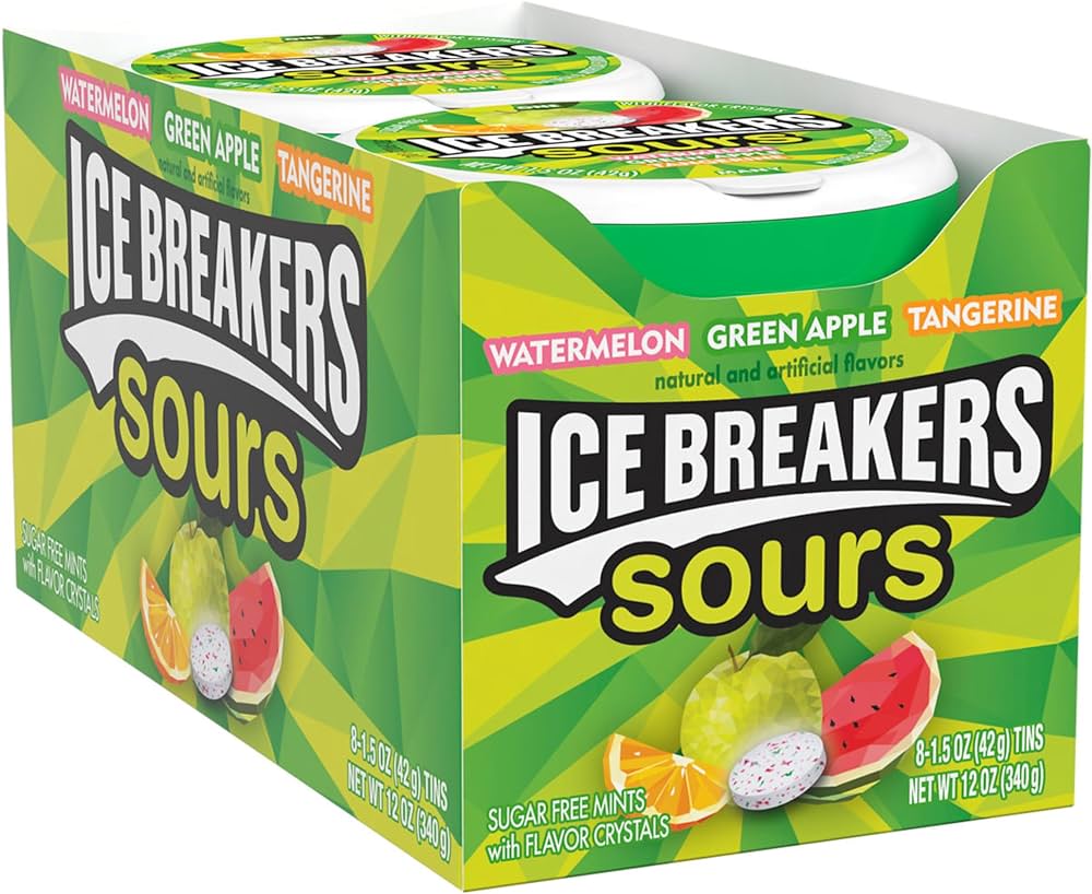 Ice Breakers Sours Fruit Tins - Case of 8