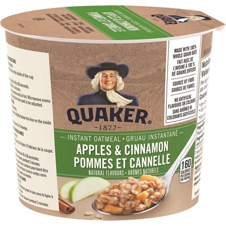 Quaker Instant Oatmeal Apple & Cinnamon 43g - Case of 12