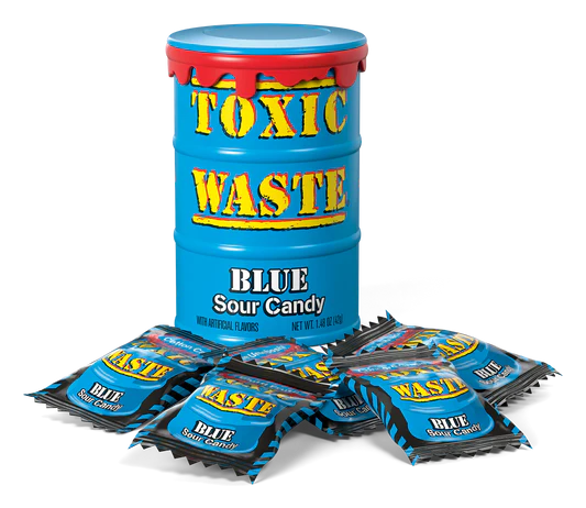 Toxic Waste Blue Sour Candy Giant Bank 5.64oz - Case of 12