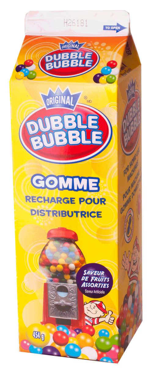 Dubble Bubble Gumballs Machine Size Refills 454g - Case of 9