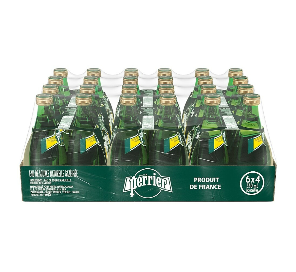 Perrier Carbonated Natural Spring Water regular Flavor 330ml (24 pack)