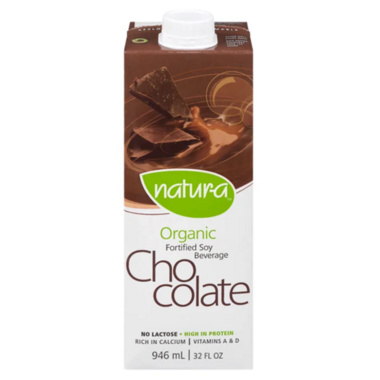 Natur-a Organic Fortified Soy Beverage Chocolate 946ml - Case of 12