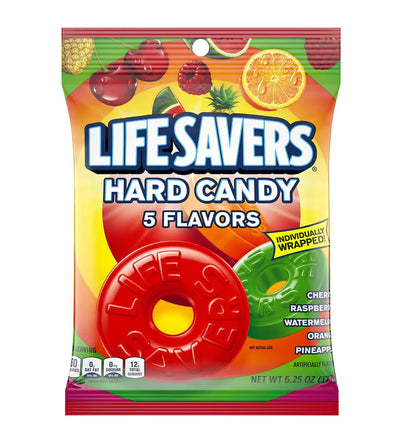 Lifesavers 5 Flavor Hard Candy Bag (Case of 12)