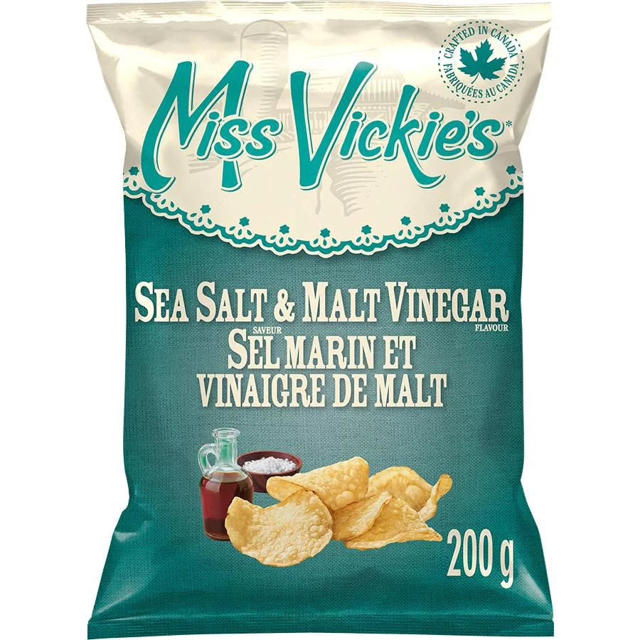 Miss Vickie's Sea Salt & Malt Vinegar 200g - Case of 12