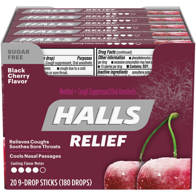 Halls Relief Black Cherry Flavor - 20ct